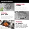 27&rdquo; Workstation Kitchen Sink Undermount Stainless Steel Single Bowl with WorkFlow&trade; Ledge and Accessories